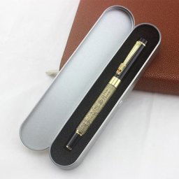 Stylo rollerball avec clip Golden Dragon qualité de luxe gaufrage classique plume de 0.5mm la