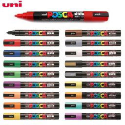 Uni Posca PC-5M couleur peinture marqueurs stylos école Staacquering fournitures de bureau Art