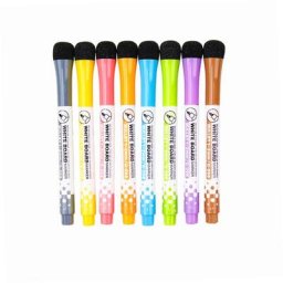 Feutres pour tableau blanc 8 pièces gomme éponge couleurs vives pour enfants et adultes