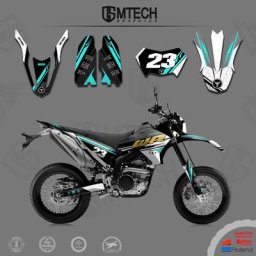 DSMTECH-Analyste d'autocollants de fond d'équipe de moto kits de décalcomanies pour YAMAHA 2008