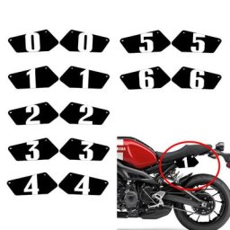 Plaques d'Immatriculation de Moto Panneau Latéral Revêtement en Poudre Y Numéro de Table pour