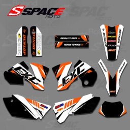 SPACE-Autocollant de fond graphique d'équipe autocollant pour Fusion m Exc 125 200 250 300