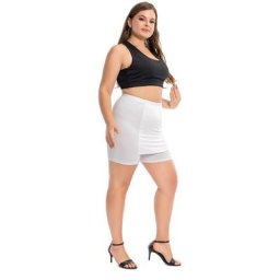Bermuda en coton modal pour femmes grande taille décontracté côtelé à la taille US 5xl 4xl Xxxl