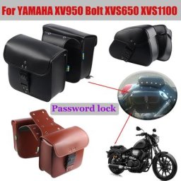 Sac de Selle en Cuir pour YAMAHA XV950 Bolt XV950R XV1900 A XVS650 XVS1100 Bagage Latéral de Moto