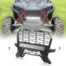 KEMIMOTO-Grille de maille inférieure avant avec lumière LED RZR UTV Compatible avec YCin is RZR