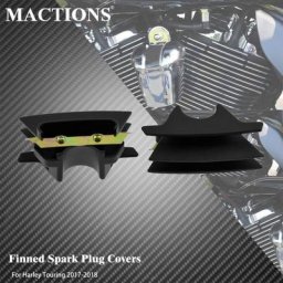 Couvertures de bougies d'allumage à ailettes noires pour moto Harley Touring Road King Street