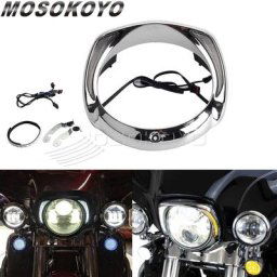Anneau de garniture de visière de lunette de lumière de sauna à LED avec clignotant ambre Harley
