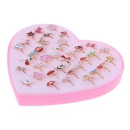 Bagues fantaisie ajustables pour filles 5 pièces accessoires pour robe de Cosplay ensemble de