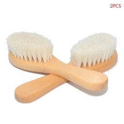 Brosse en Bois pour Enfant Peigne en Laine Naturelle Pure pour le Énergie de la Tête