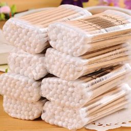 Coton-tige à Double tête 1 sac outils en bois soins pour bébé nettoyage démaquillant pointe