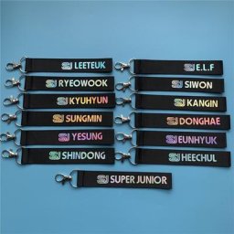 Porte-clés KPOP Super Junior pendentif porte-clés mode laser lanière de téléphone portable