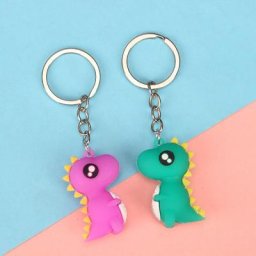 Porte-clés mignon petit dinosaure de dessin animé pour hommes et femmes pendentif de sac à la mode