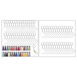 Kit d'ébauches d'ornement en acrylique avec disques en acrylique porte-clés cowcles glands colorés