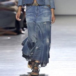 Jupe en jean délavée vintage pour femmes jupe taille haute irrégulière robe élégante décontractée