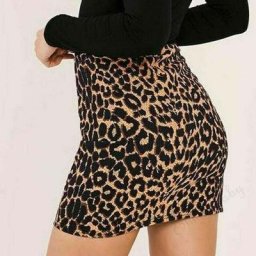 Mini jupe imprimée léopard pour femme tenue de soirée Sexy taille haute moulante courte