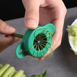 Broyeur d'oignon vert en acier inoxydable trancheuse facile coupe de fleur de prunier tréfilage