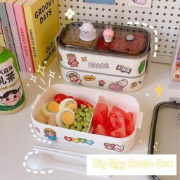 Boîte à Bento étanche pour enfants Double couche micro-ondes indépendant récipient alimentaire en