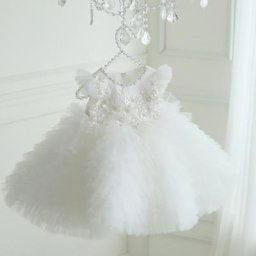 Robe de Noël pour bébé fille robe de princesse pour nouveau-né bébé tout-petit fleur mariage