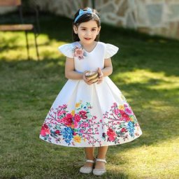 Robe d'été florale pour filles robes de soirée de mariage grand nœud bébé fille anniversaire