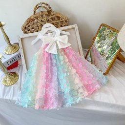 Robe de princesse pour filles de 3 à 7 ans vêtements à la mode pour enfants cadeau d'anniversaire