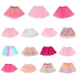 Jupe Tutu en Tulle pour filles tenue d'anniversaire jupon couches arc-en-ciel