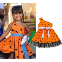 Robe d'Halloween en Dentelle Inclinée pour Fille Costume Décontracté avec Ceinture à Nministériels