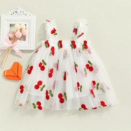 Robe de princesse pour filles tenue d'été douce en Tulle pelucheux sans manches motif marguerite