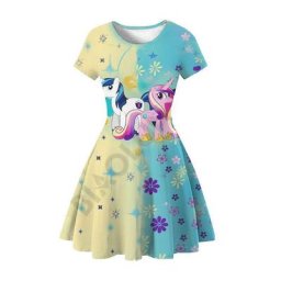 My Little Pony-Robe à Manches Courtes pour Petite Fille Chemise de Nuit Dessin Animé Nairobi Orn