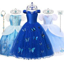 Disney-Costume de princesse Cendrillon pour filles robe de Rhde reconstitution historique pour
