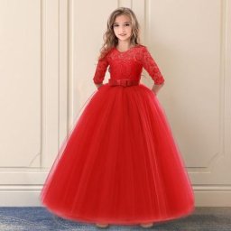 Costume de Princesse en Mousseline de Soie pour Fille Robe de Soirée Formelle de Bal de Mariage