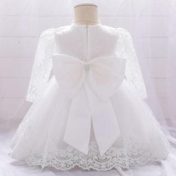 Robe de princesse en dentelle pour filles tenue brodée de fleurs vintage pour enfants pour fête