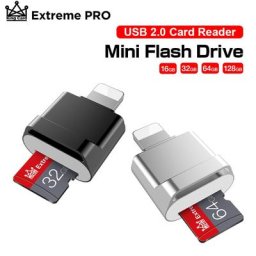 Super Mini clé USB 16-256 go Mini lecteur de carte SD pour téléphone 6Plus/7/7plus/8/11/X Usb/Otg 2