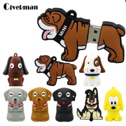 Clé USB en forme de mini bouledogue PDPLabrador support à mémoire de 8 Go 16 Go 32 Go 64 Go 128 Go