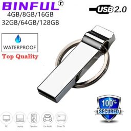 BiNFUL – clé usb métallique étanche avec LOGO support à mémoire de 4gb 16GB 64GB 32gb 2023 GB 8GB