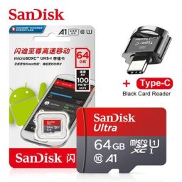 SanDisk-Carte mémoire flash micro SD de classe 10 produit d'origine 100% go 64 go 32 go 16 go