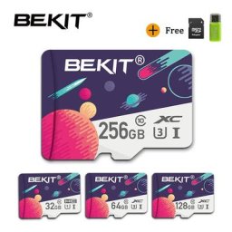 Bekit – carte mémoire Flash TF/SD 8 go/16 go/32 go/64 go/128 go/256 go SDXC/SDHC classe 10 U1/U3