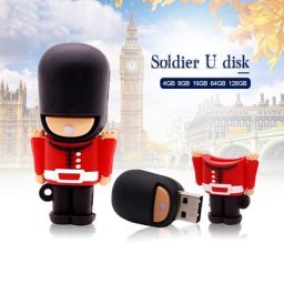 Clé USB 2.0 de 4 Go 8 Go 16 Go 32 Go 64 Go beau cadeau de dessin animé de garde britannique