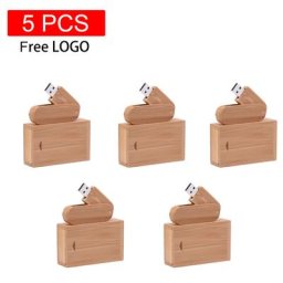 JASTER – clé USB personnalisable gratuitement avec logo boîte en bois support à mémoire de 16 GB