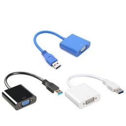 Adaptateur USB vers VGA 1080P câble de convertisseur de carte de fouille vidéo multi-affichage