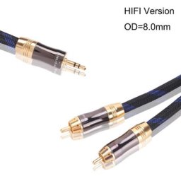HIFI 0.5m 1m 1.5m 2m 3m 5m 3.5mm à 2 RCA câble Audio 3.5MM mâle à 2 Rca mâle câble stéréo pour
