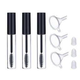 Tube AfricMascara avec baguette à cils bouteille de crème pour cils avec inserts entonnoirs pour