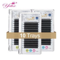 Faux cils individuels en forme de Y tissés à la main extension de cils en fleurs tissage croisé