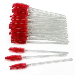Cristal jetable 25/50Pcs Brosse À Cils Arc-En-Ciel Cristal Brosse À Sourcils Applicateur D'extension