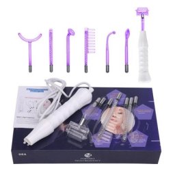 Tube de verre haute fréquence Portable soins de la peau du visage rayon Violet électrode Massage