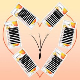 LAKANAKU Cilios W 6D en forme d'éventail fournitures d'extension de cils 5D en vison pelucheux