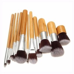 Manche en bambou pour brosse de maquillage manche en bambou imbibé avec sac qualité supérieure