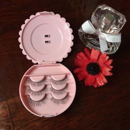 Boîte de Rangement pour Faux-Cils en ABS Rose avec Nministériels d Papillon Étui Magnétique pour