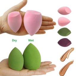 Bouffée de poudre cosmétique en forme de goutte d'eau ou de gourde pour femme éponge lisse pour