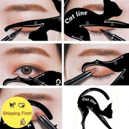 Pochoirs en plastique pour maquillage des yeux eye-liner fard à barrage ligne de chat kit de
