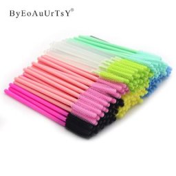 Brosses à cils jetables en Silicone peigne baguettes de Mascara maquillage Kit d'applicateur